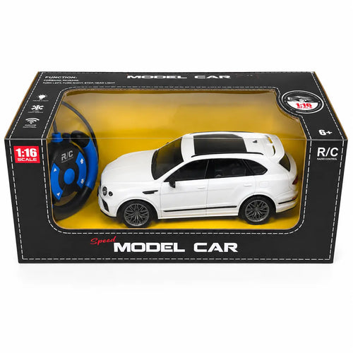 1:16 white rechargeable remote control SUV car with controller in retail box