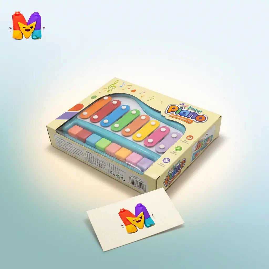 2-in-1 Kids Xylophone & Piano Musical Toy – 8 Colour Keys