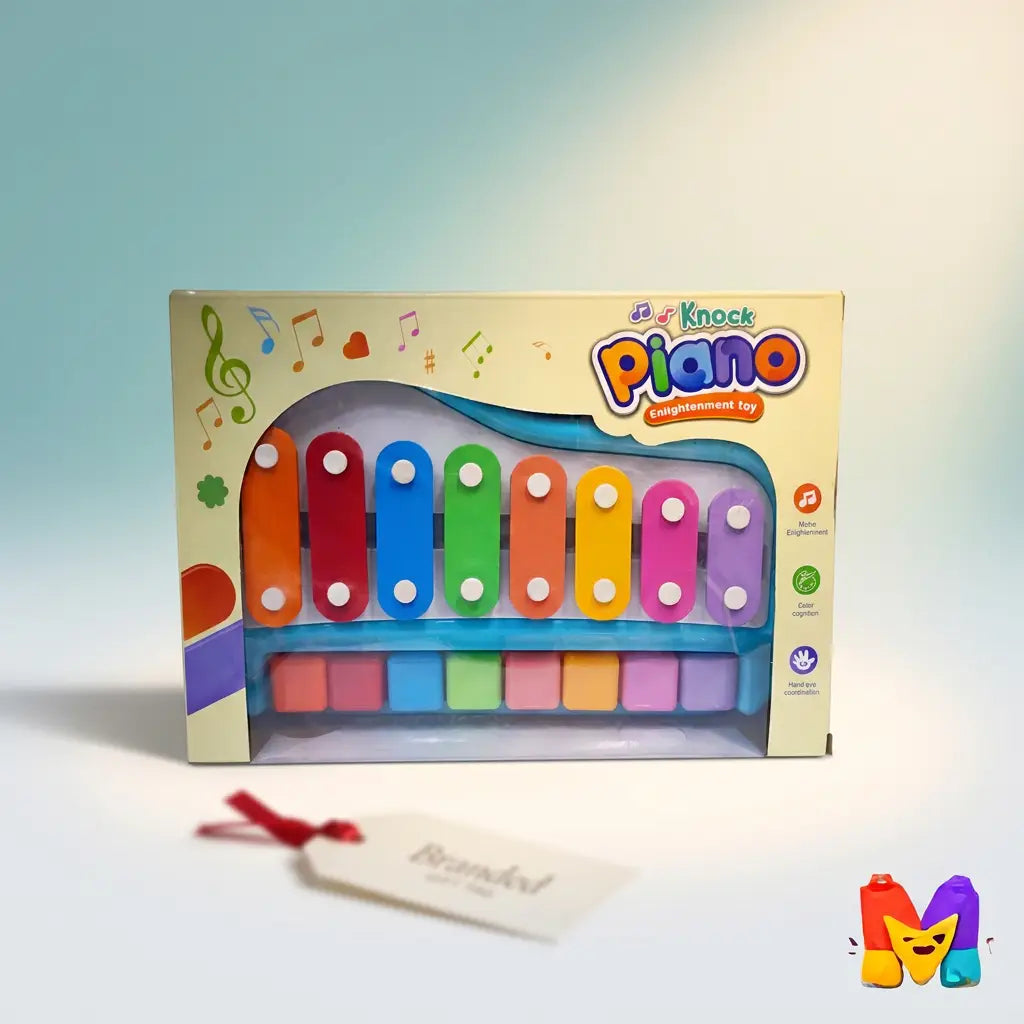 2-in-1 Kids Xylophone & Piano Musical Toy – 8 Colour Keys