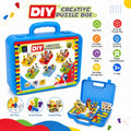 263 piece DIY Creative Puzzle Box features including 2D and 3D play portable case and colourful construction pieces