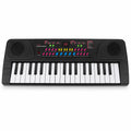BIGFUN BF-530A1 black 37-key electronic keyboard for kids front view with built-in speakers and colorful controls