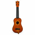 Dream Voice four string kids classical guitar toy brown front view