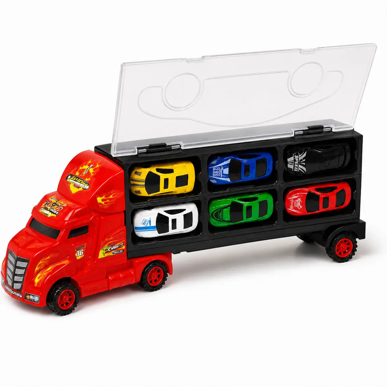 Hot Wheels Large Mobile Garage truck feature image showing storage and carry handle