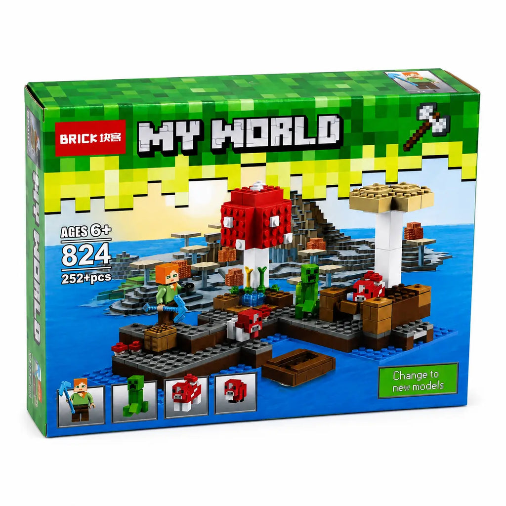 My World 824 252+ piece building blocks set retail box shown in angled front product view