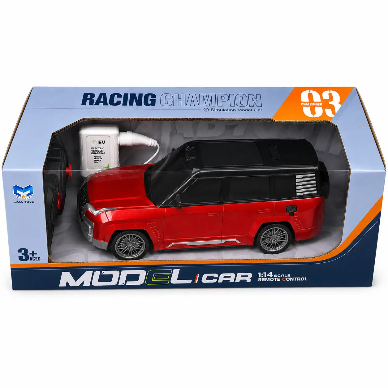 Racing Champion 1:14 scale red remote control SUV car in retail display box