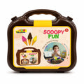 Brown Scoopy Fun kids ice cream pretend play carry case with colourful dessert theme